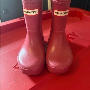 Hunter Kids Pink Rain Boots